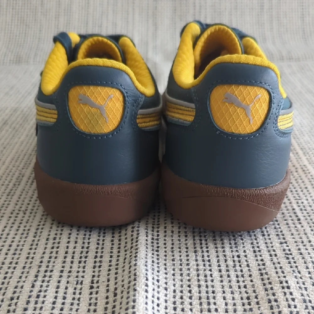Puma Blue and Yellow Retro Sneakers - Picture 4 of 7